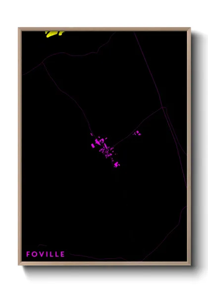 Une affiche de carte sur Foville