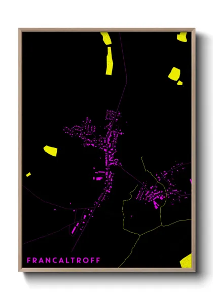 Une affiche de carte sur Francaltroff