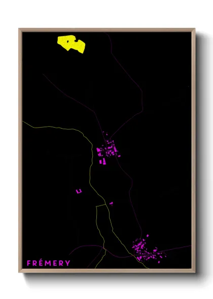 Une affiche de carte sur Frémery