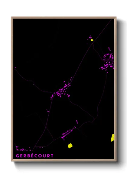 Une affiche de carte sur Gerbécourt