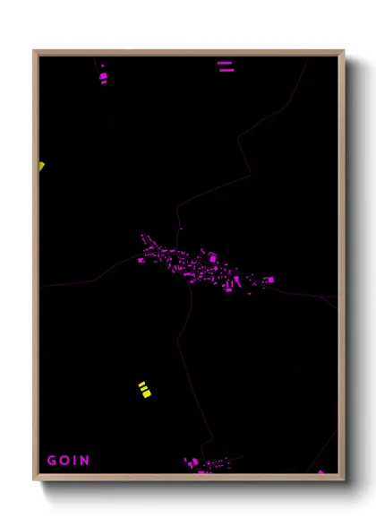 Une affiche de carte sur Goin