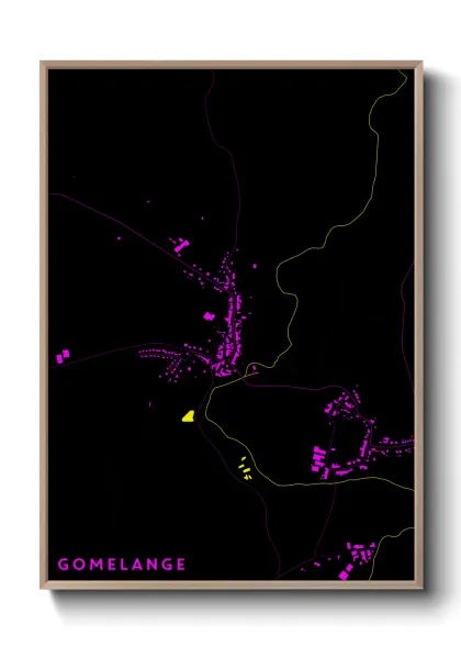 Une affiche de carte sur Gomelange