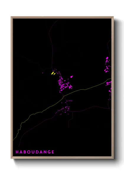 Une affiche de carte sur Haboudange