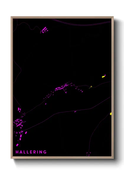 Une affiche de carte sur Hallering