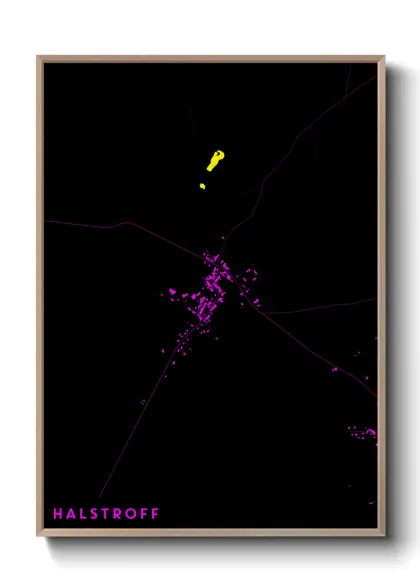 Une affiche de carte sur Halstroff