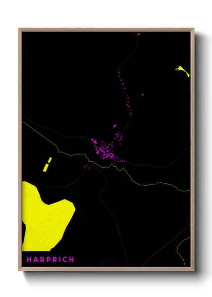 Une affiche de carte sur Harprich