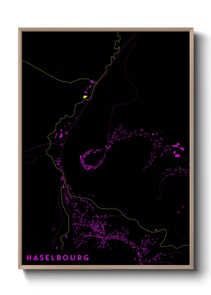 Une affiche de carte sur Haselbourg