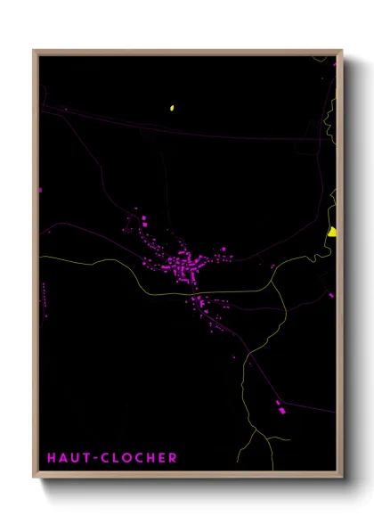 Une affiche de carte sur Haut-Clocher