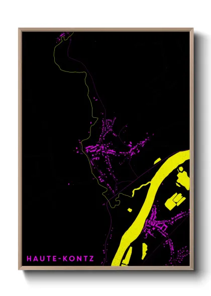 Une affiche de carte sur Haute-Kontz