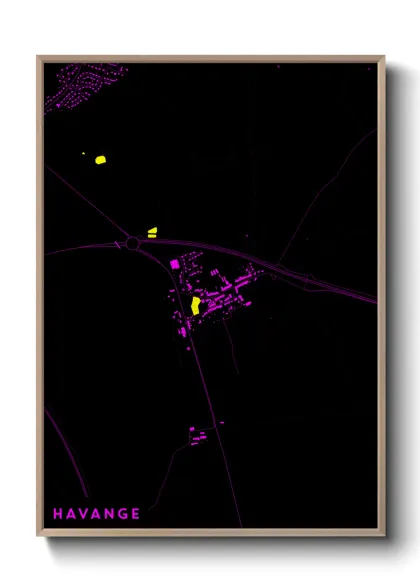 Une affiche de carte sur Havange