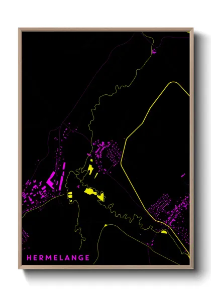 Une affiche de carte sur Hermelange