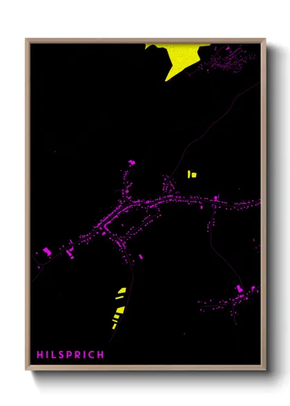 Une affiche de carte sur Hilsprich