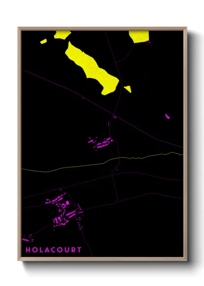 Une affiche de carte sur Holacourt