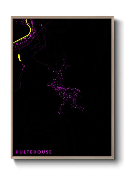 Une affiche de carte sur Hultehouse