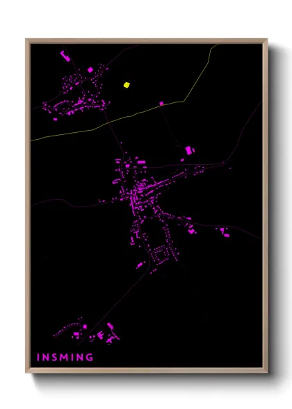 Une affiche de carte sur Insming