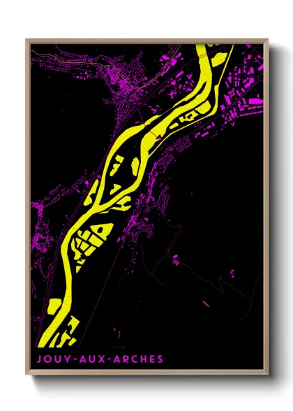 Une affiche de carte sur Jouy-aux-Arches