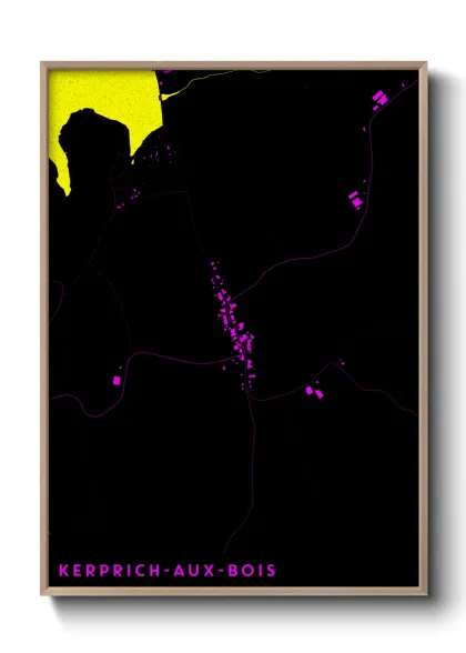 Une affiche de carte sur Kerprich-aux-Bois