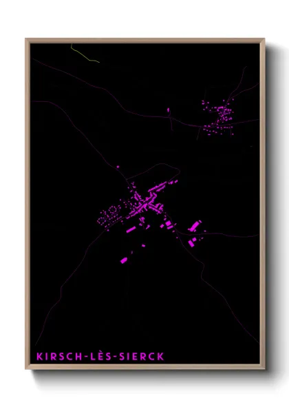 Une affiche de carte sur Kirsch-lès-Sierck