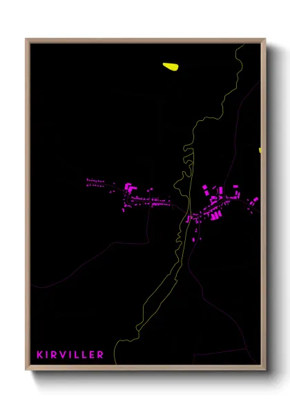 Une affiche de carte sur Kirviller