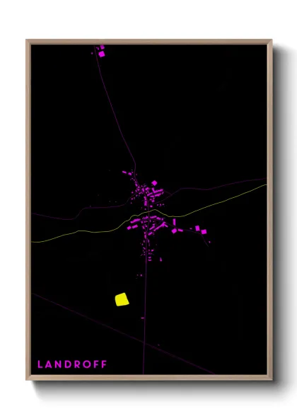 Une affiche de carte sur Landroff