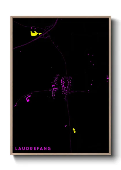 Une affiche de carte sur Laudrefang
