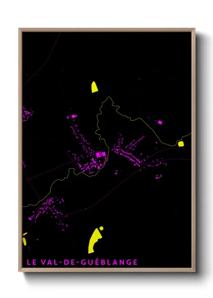 Une affiche de carte sur Le Val-de-Guéblange