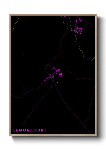 Une affiche de carte sur Lemoncourt