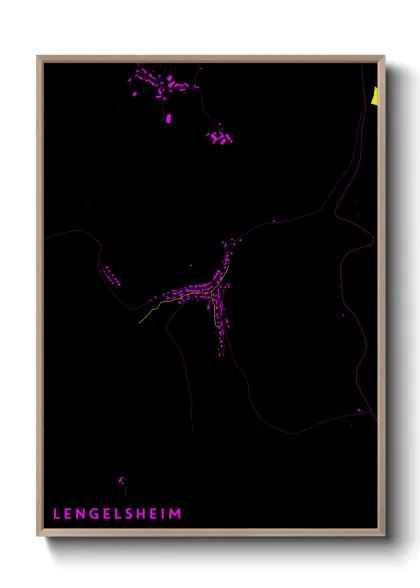 Une affiche de carte sur Lengelsheim