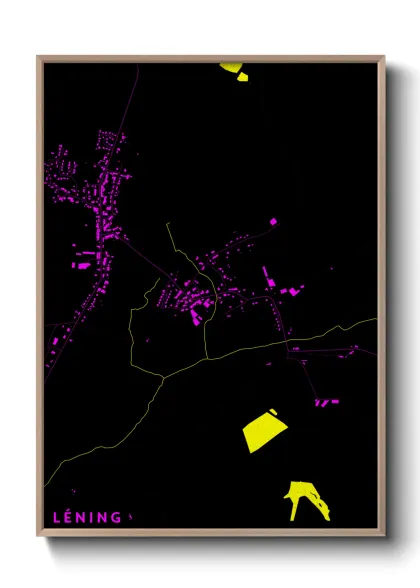 Une affiche de carte sur Léning