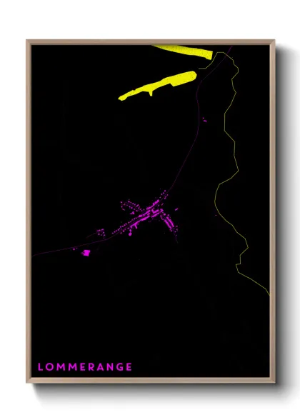 Une affiche de carte sur Lommerange