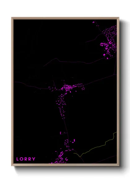 Une affiche de carte sur Lorry