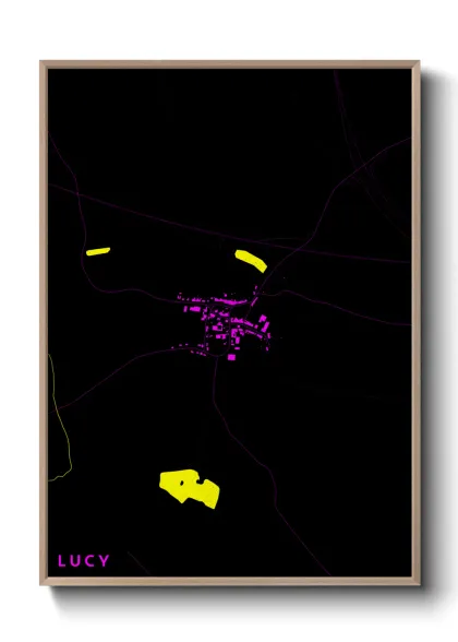 Une affiche de carte sur Lucy