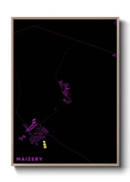 Une affiche de carte sur Maizery