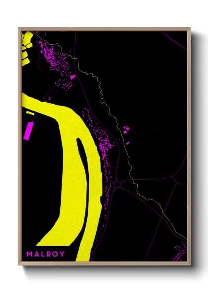 Une affiche de carte sur Malroy