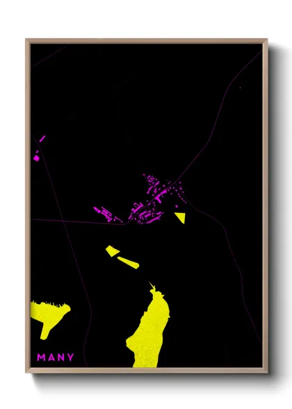 Une affiche de carte sur Many