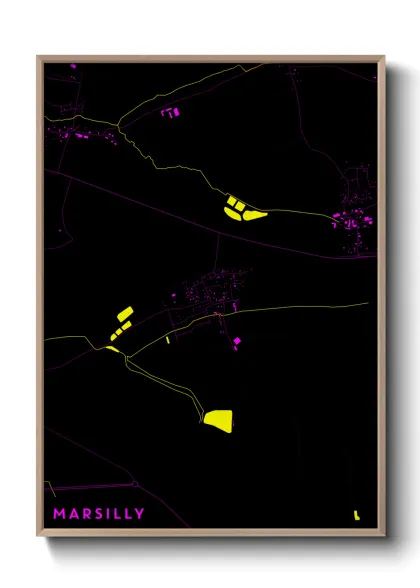 Une affiche de carte sur Marsilly