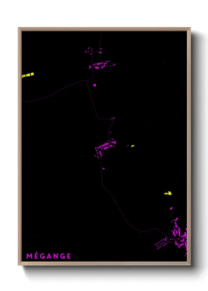 Une affiche de carte sur Mégange