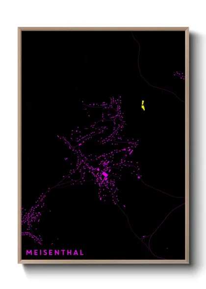 Une affiche de carte sur Meisenthal