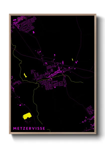 Une affiche de carte sur Metzervisse
