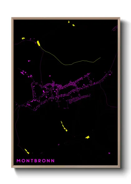 Une affiche de carte sur Montbronn