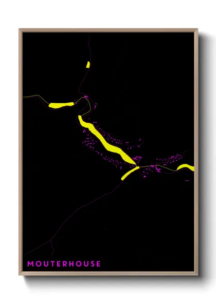 Une affiche de carte sur Mouterhouse