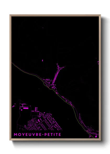 Une affiche de carte sur Moyeuvre-Petite