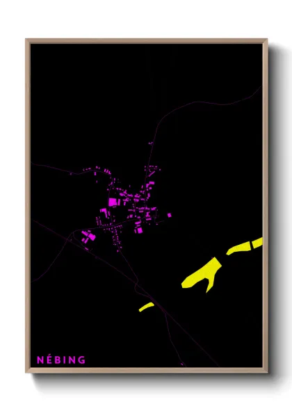 Une affiche de carte sur Nébing