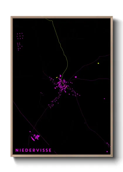 Une affiche de carte sur Niedervisse