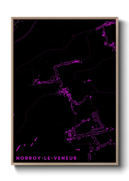 Une affiche de carte sur Norroy-le-Veneur
