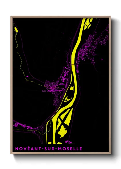 Une affiche de carte sur Novéant-sur-Moselle