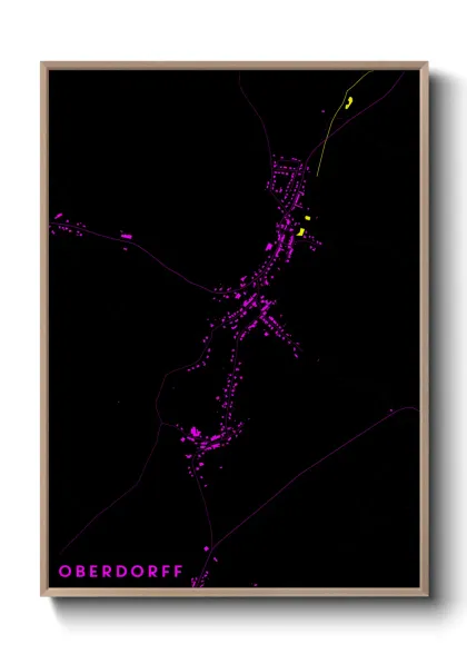 Une affiche de carte sur Oberdorff