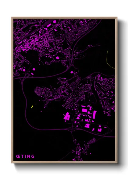 Une affiche de carte sur Œting