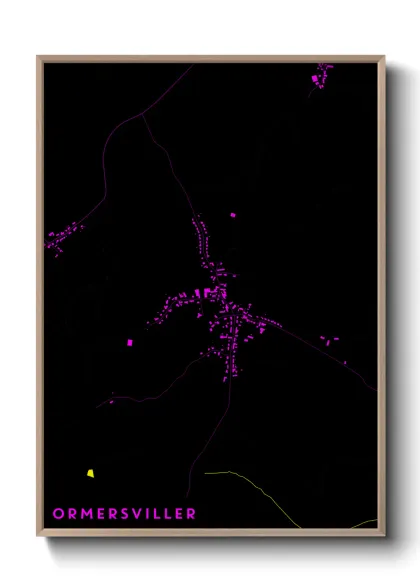 Une affiche de carte sur Ormersviller