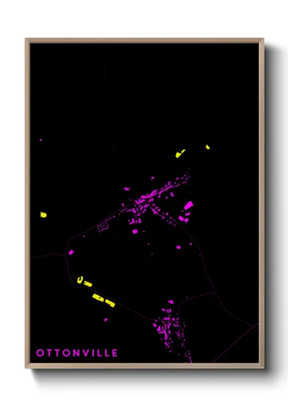 Une affiche de carte sur Ottonville